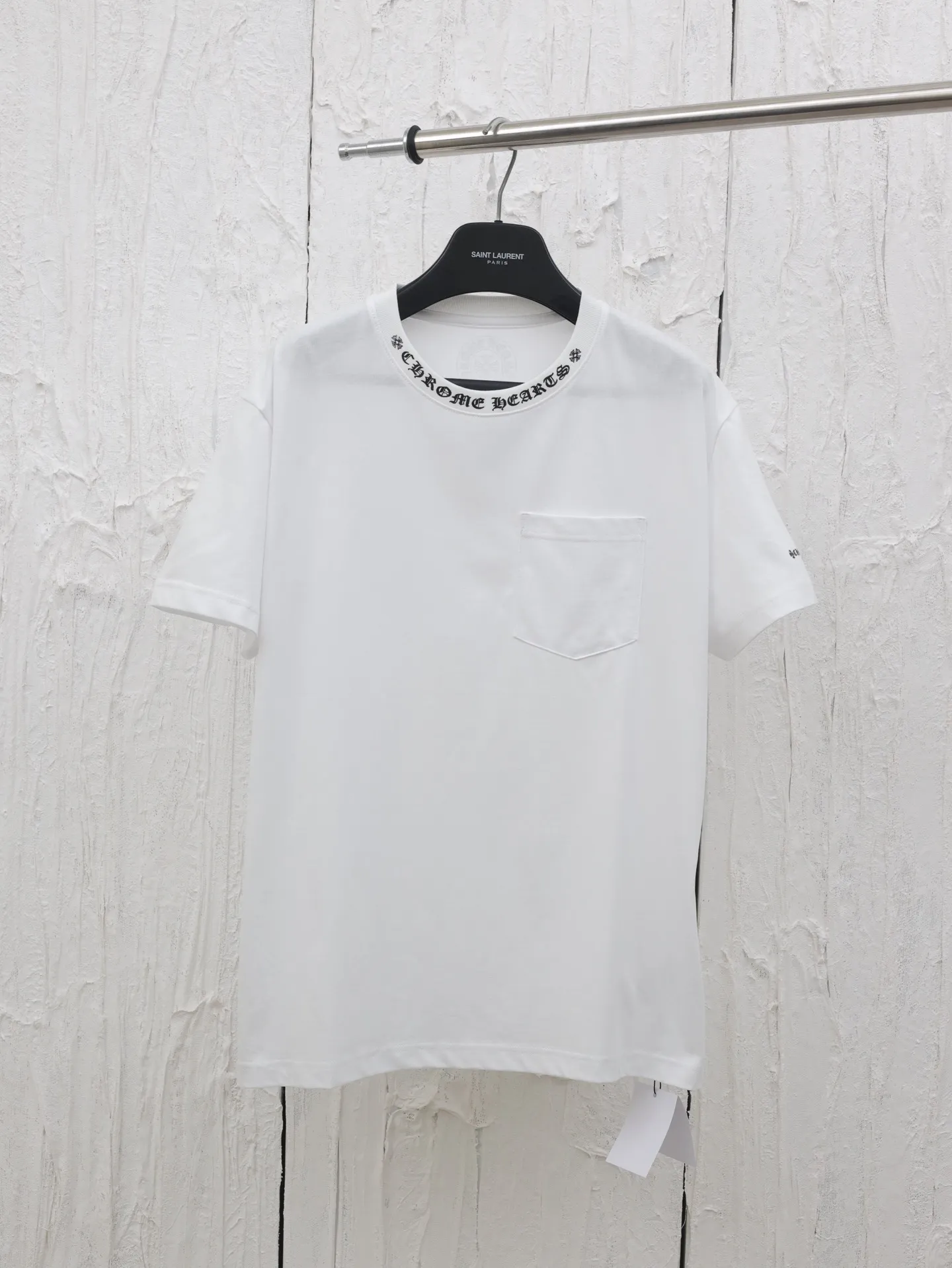 🅿️280 Chrome Hearts*/Chrome Hearts 25 new style Sanskrit letter printed short-sleeved T-shirt with collar Size: S/M/L